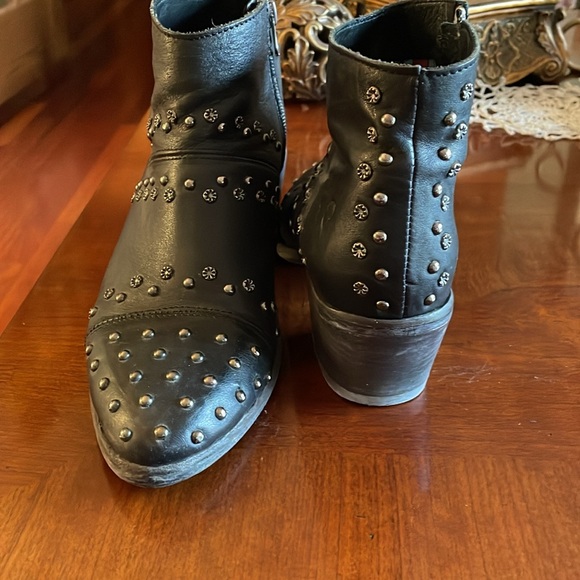 Black ankle booties. Gunmetal studding over boots as shown on photos. - Picture 3 of 4